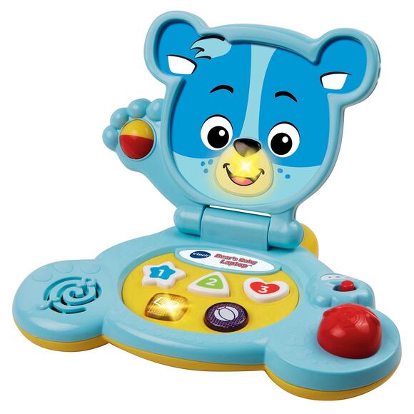 VTECH Bear’s Baby Laptop - Blue numbers shapes sounds songs - Picture 1 of 5
